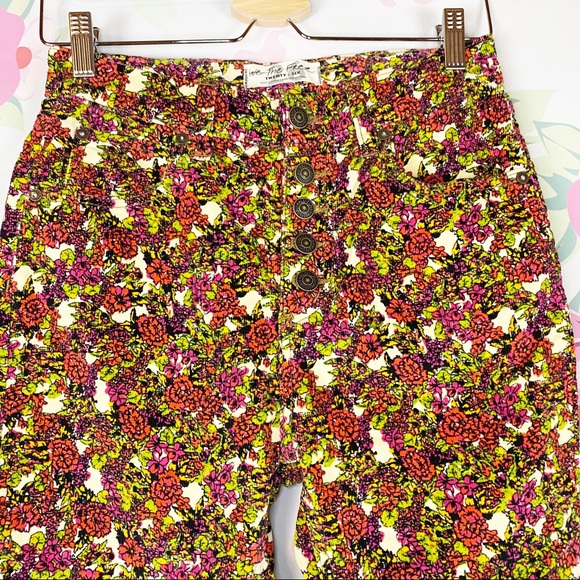 NEW Free People Sun Chaser Floral Skinny Pants - Picture 6 of 16